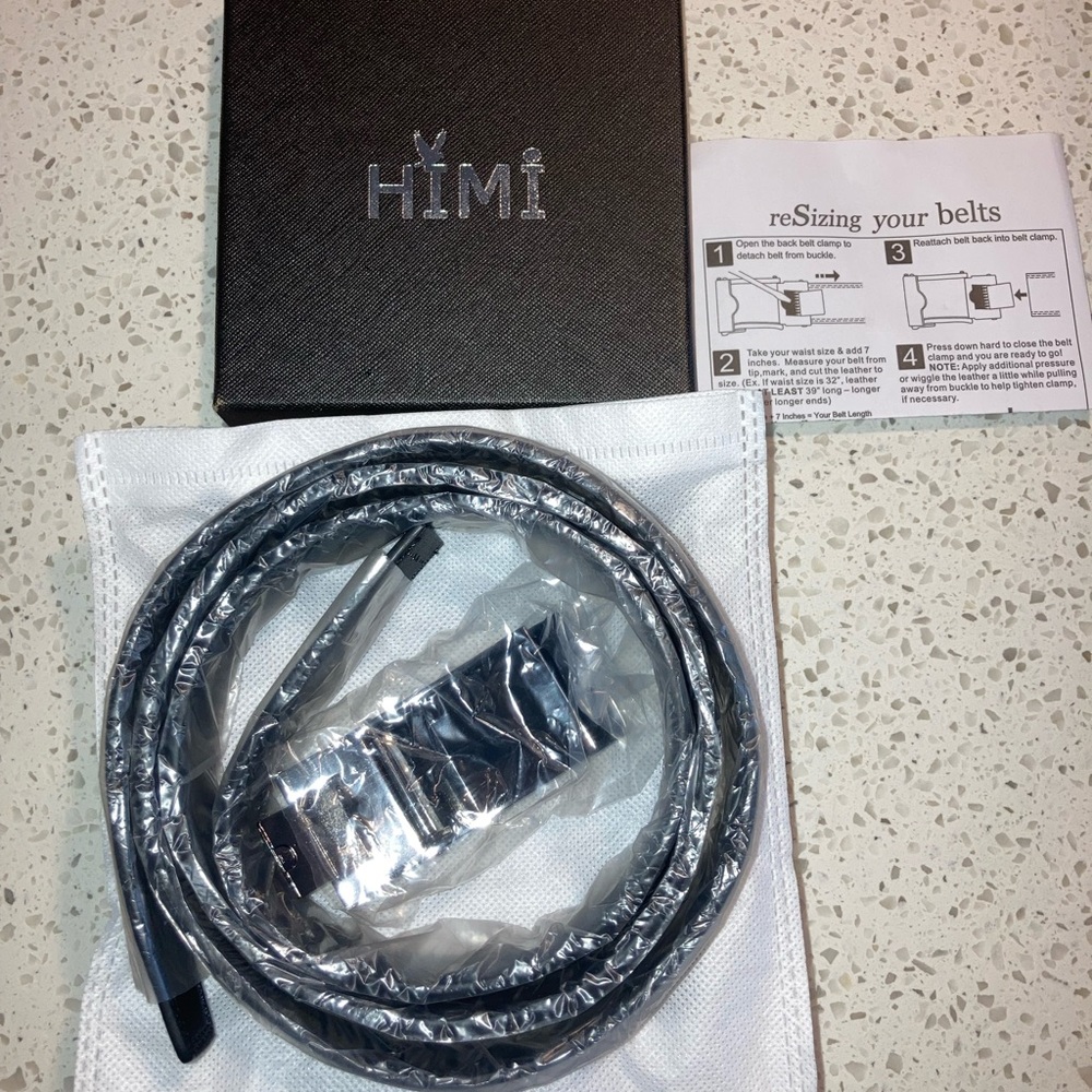 HIMI Black Leather Belt